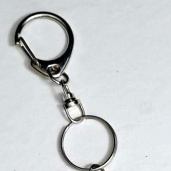 Coach Silver Tone Bag Charm with Extra Swivel Clip and Keyring - Picture 5 of 5